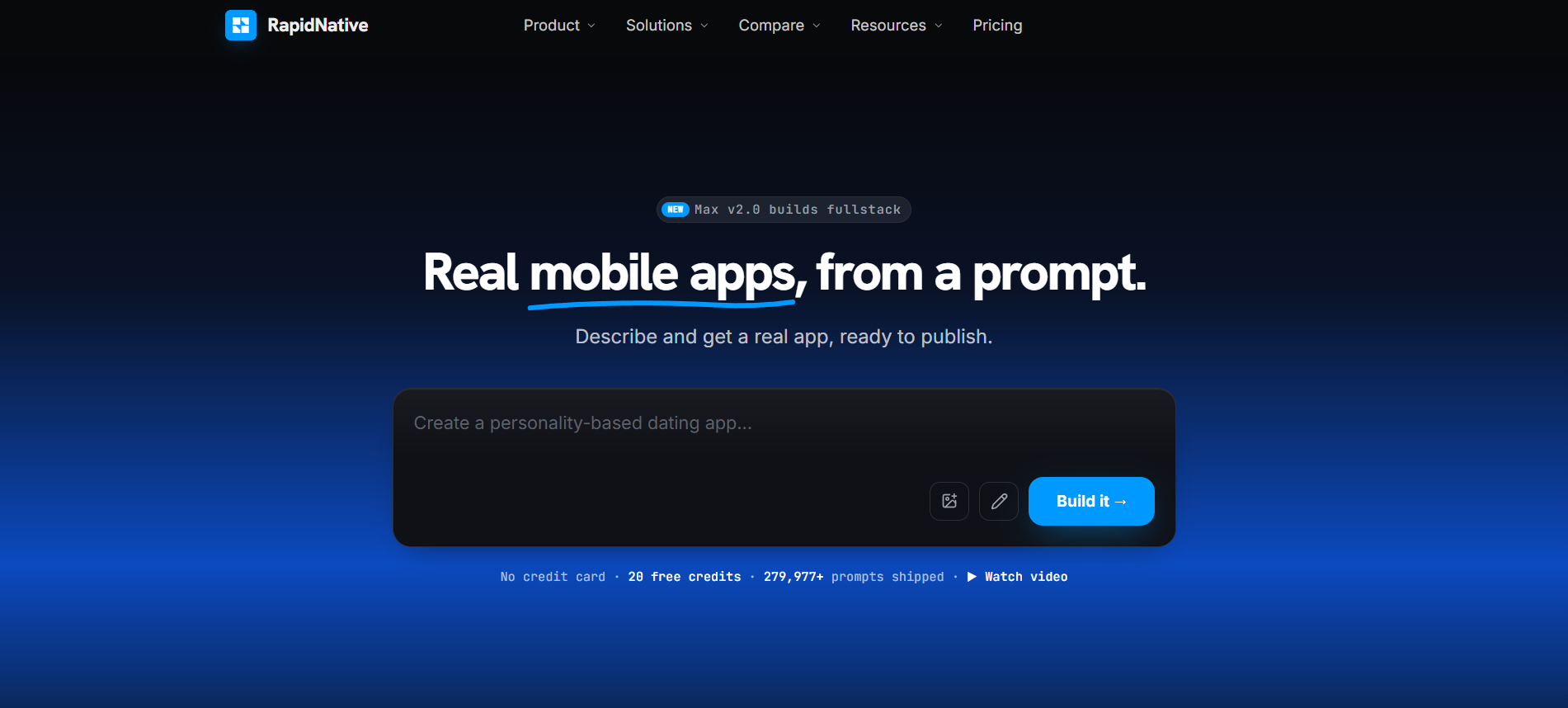 RapidNative interface
