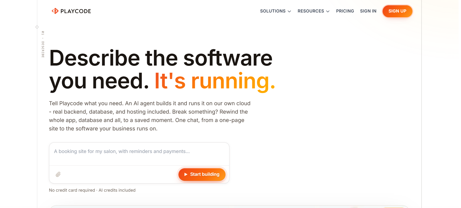 Playcode screenshot