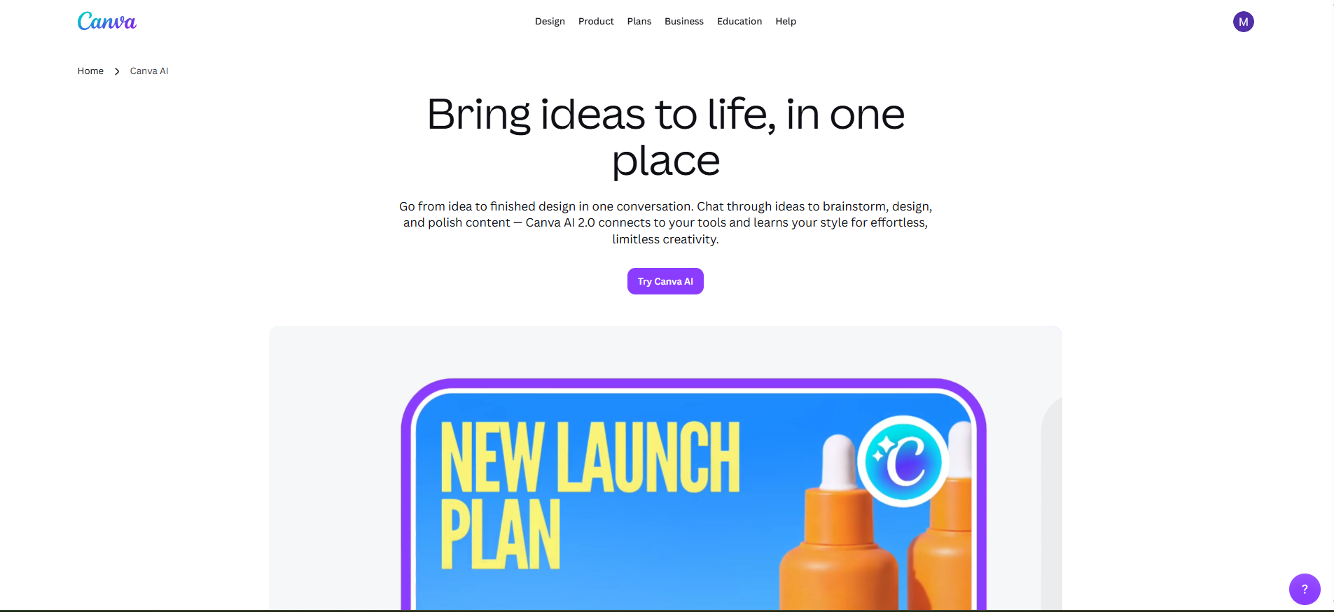 Canva AI screenshot