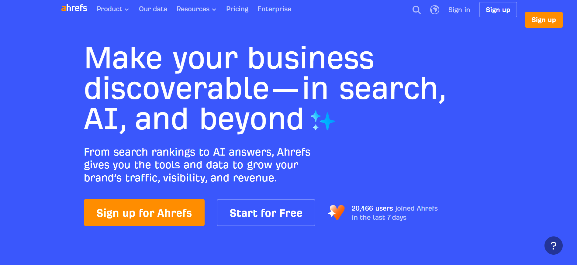 Ahrefs screenshot